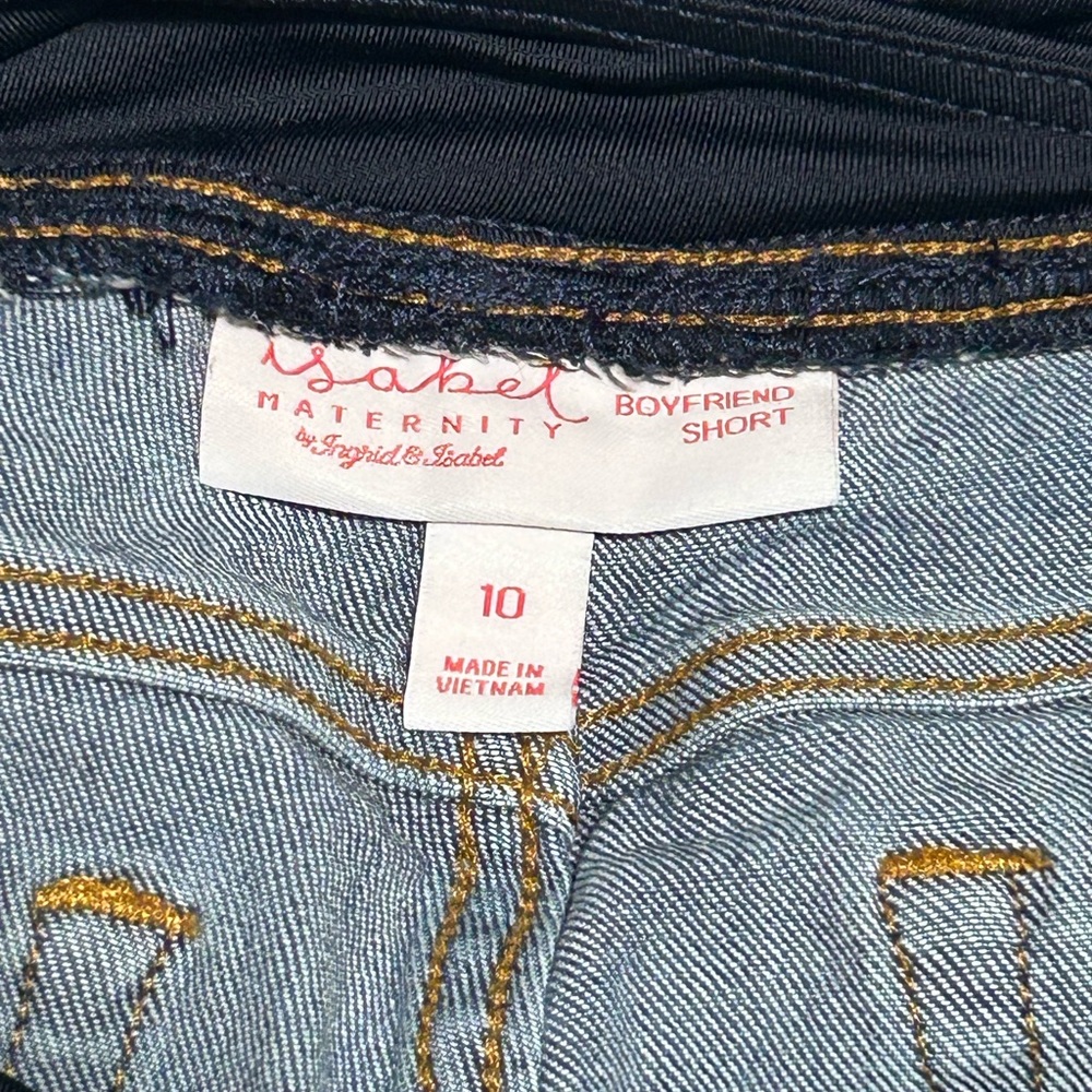 Isabel Maternity by Ingrid & Isabel High Waist Denim Shorts - Picture 4 of 8